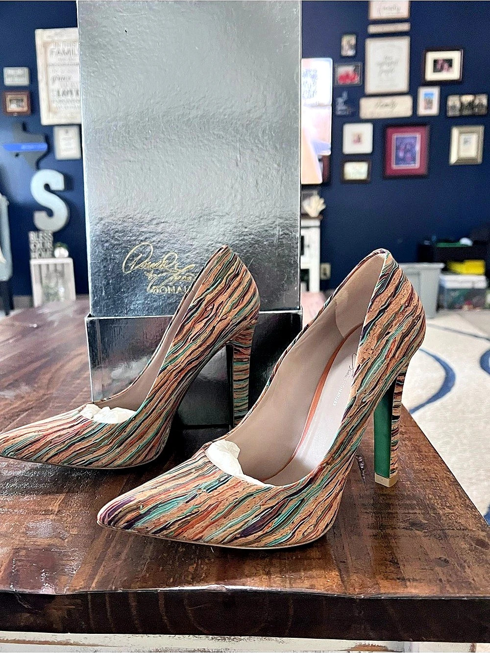 Donald J Pliner Lisa for Donald Pliner Signature Hawk Multi Painted Tree Cork